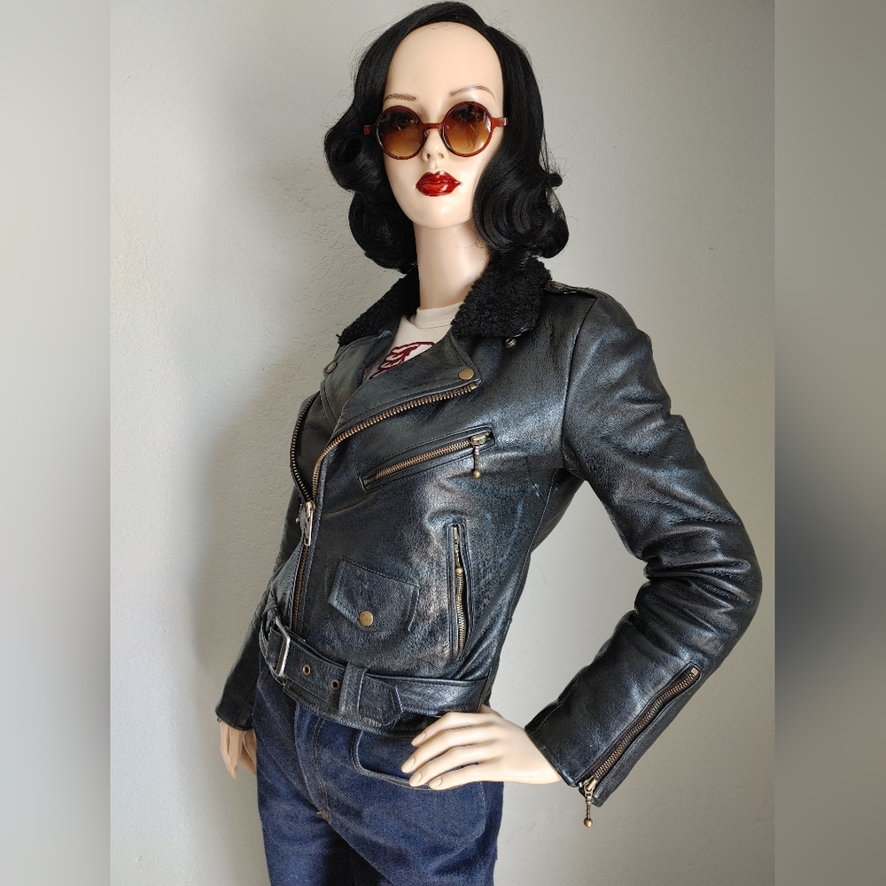 Women's Black Leather Jacket